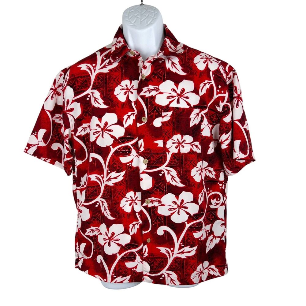 Extreme Gear Island Tropics Hawaiian Shirt Youth Extra Large Red Button Down Boy